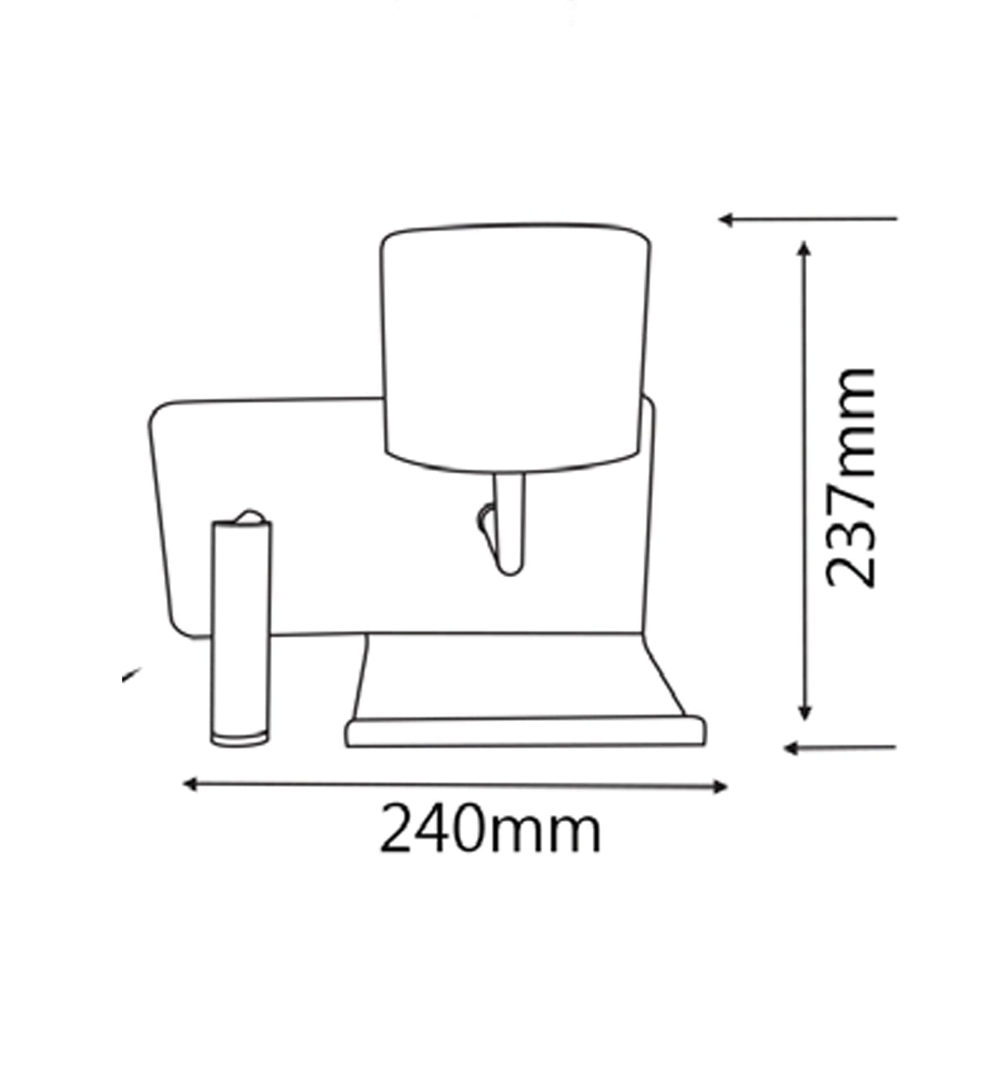 Frosted Glass Deco Wall Light & Reading Light (with USB charger)