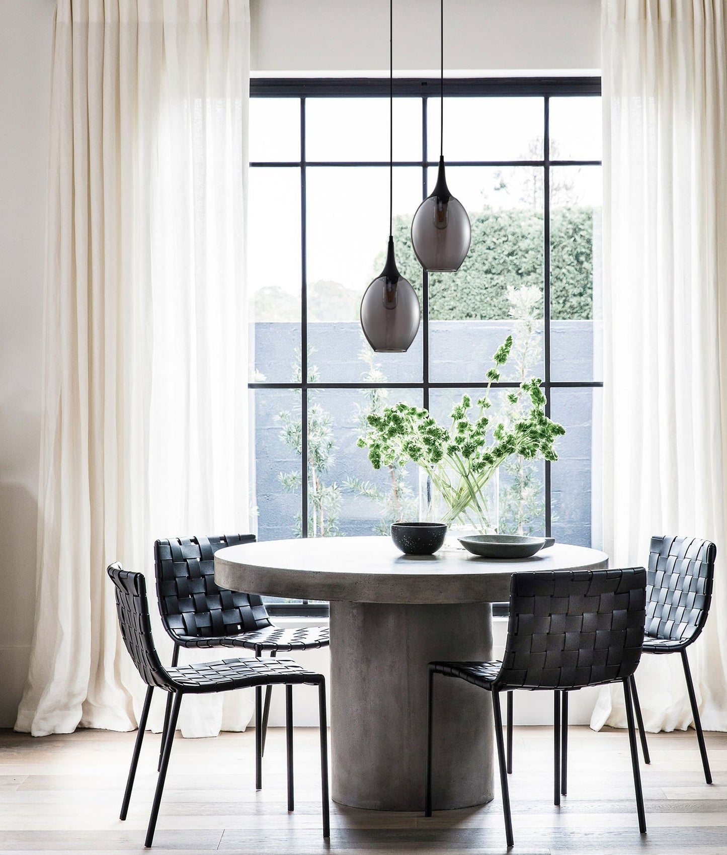 Wine Glass Shape Pendant Light - Mirror Black