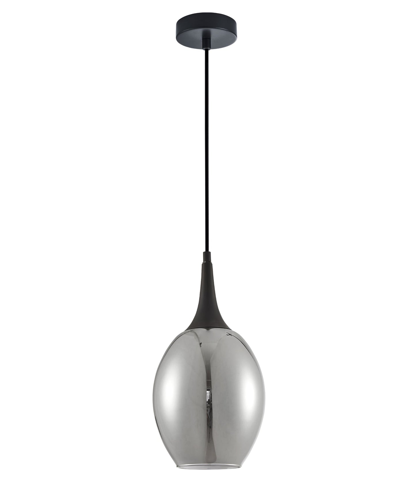 Wine Glass Shape Pendant Light - Mirror Black