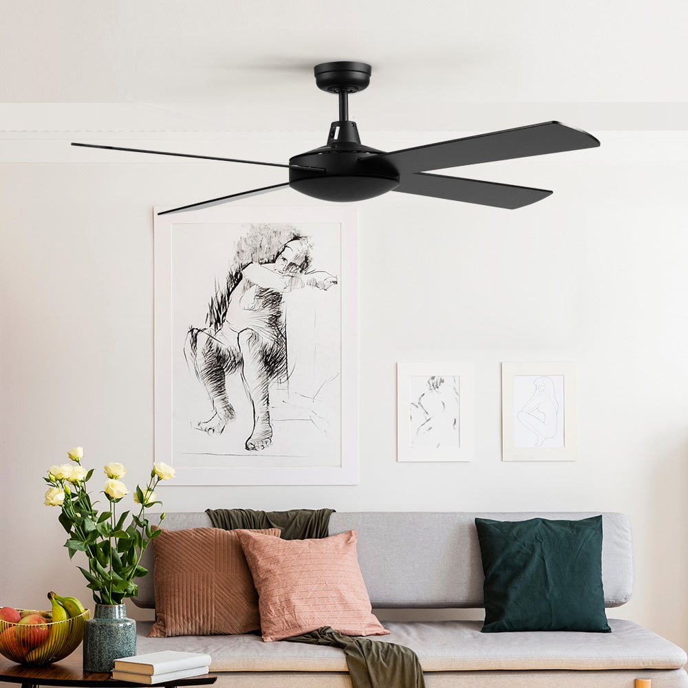 132cm (52'') Remote Ceiling Fan - Black