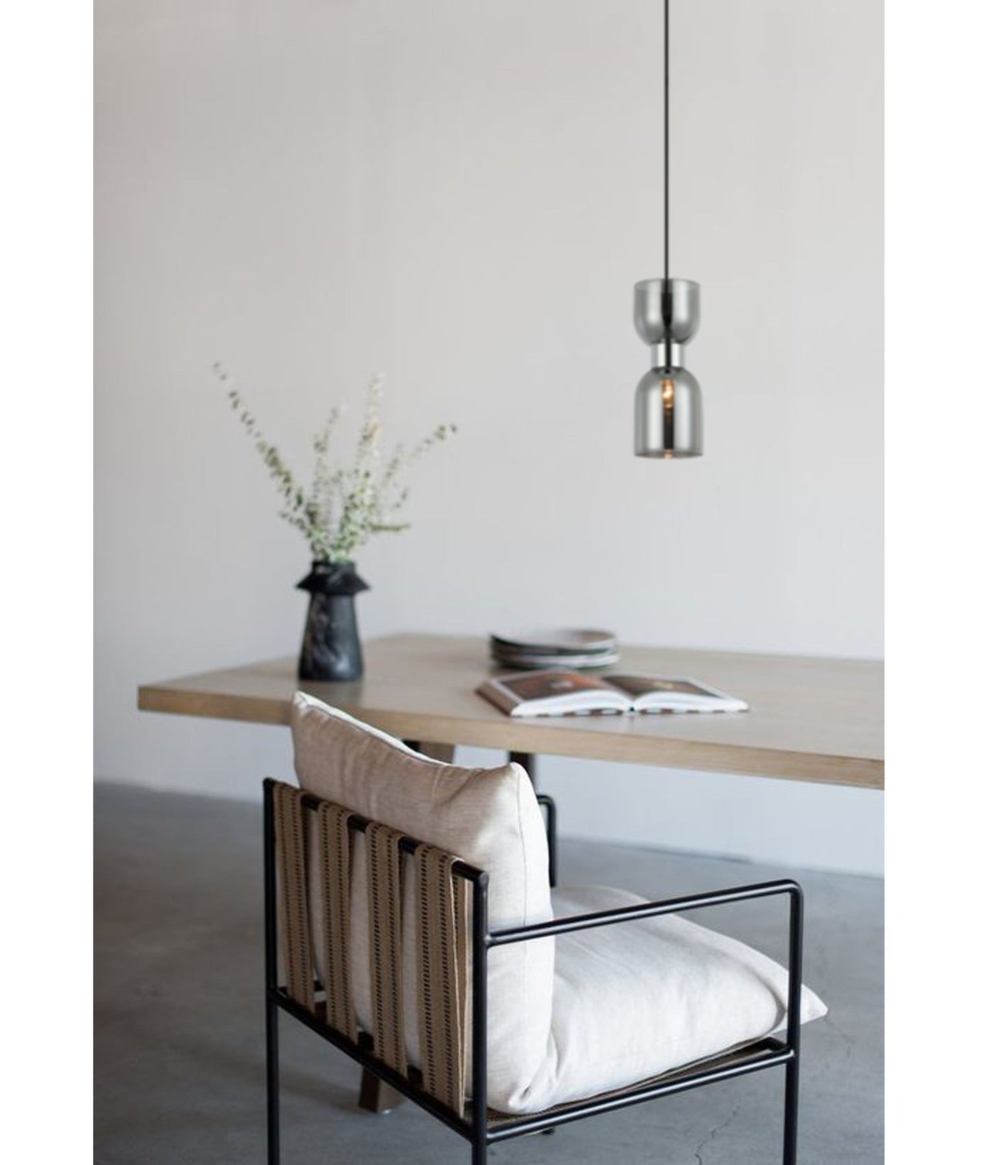 Smokey Black Ellipse Pendant Lights