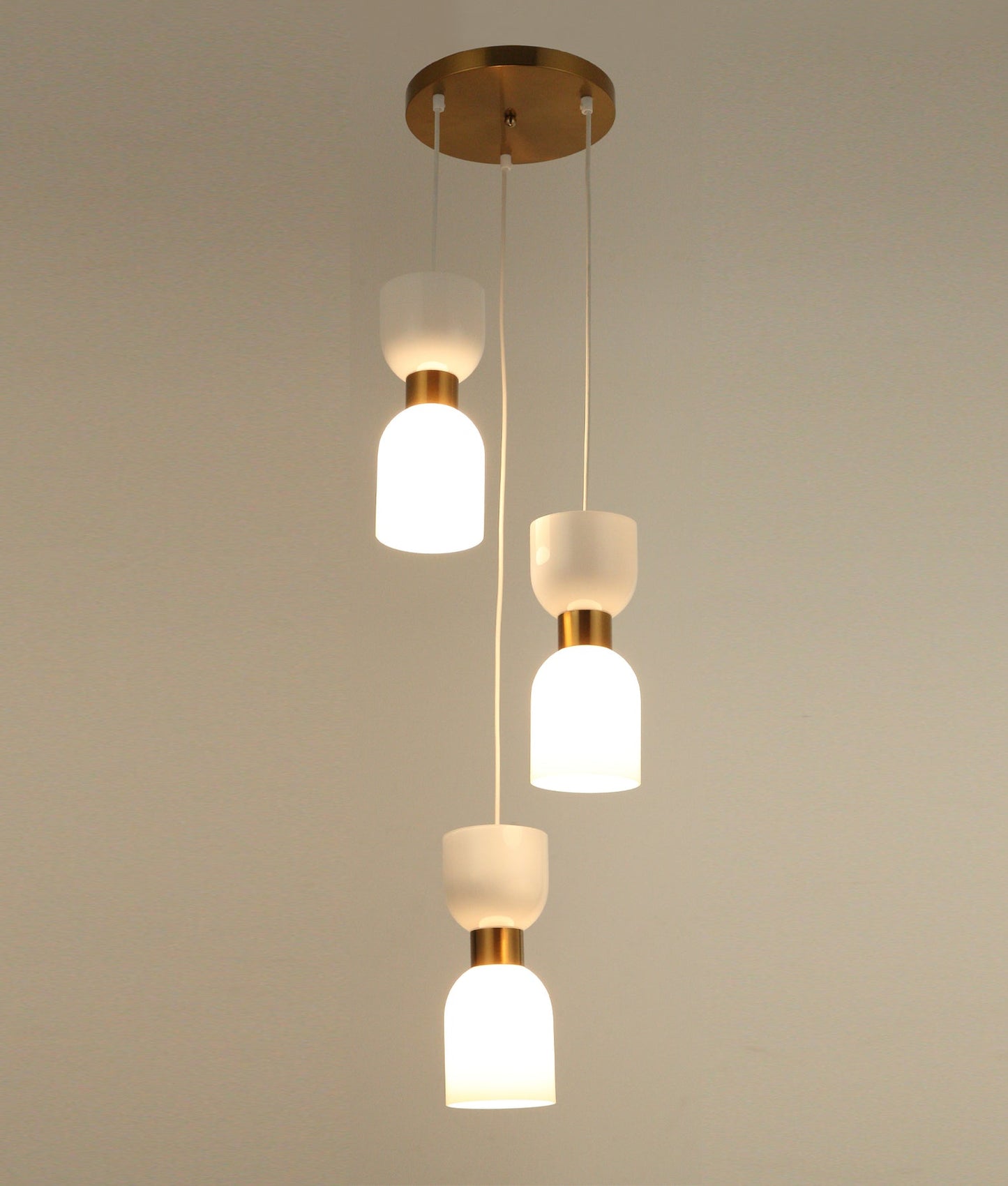 Opal Ellipse Multiple Round Base Pendant Lights