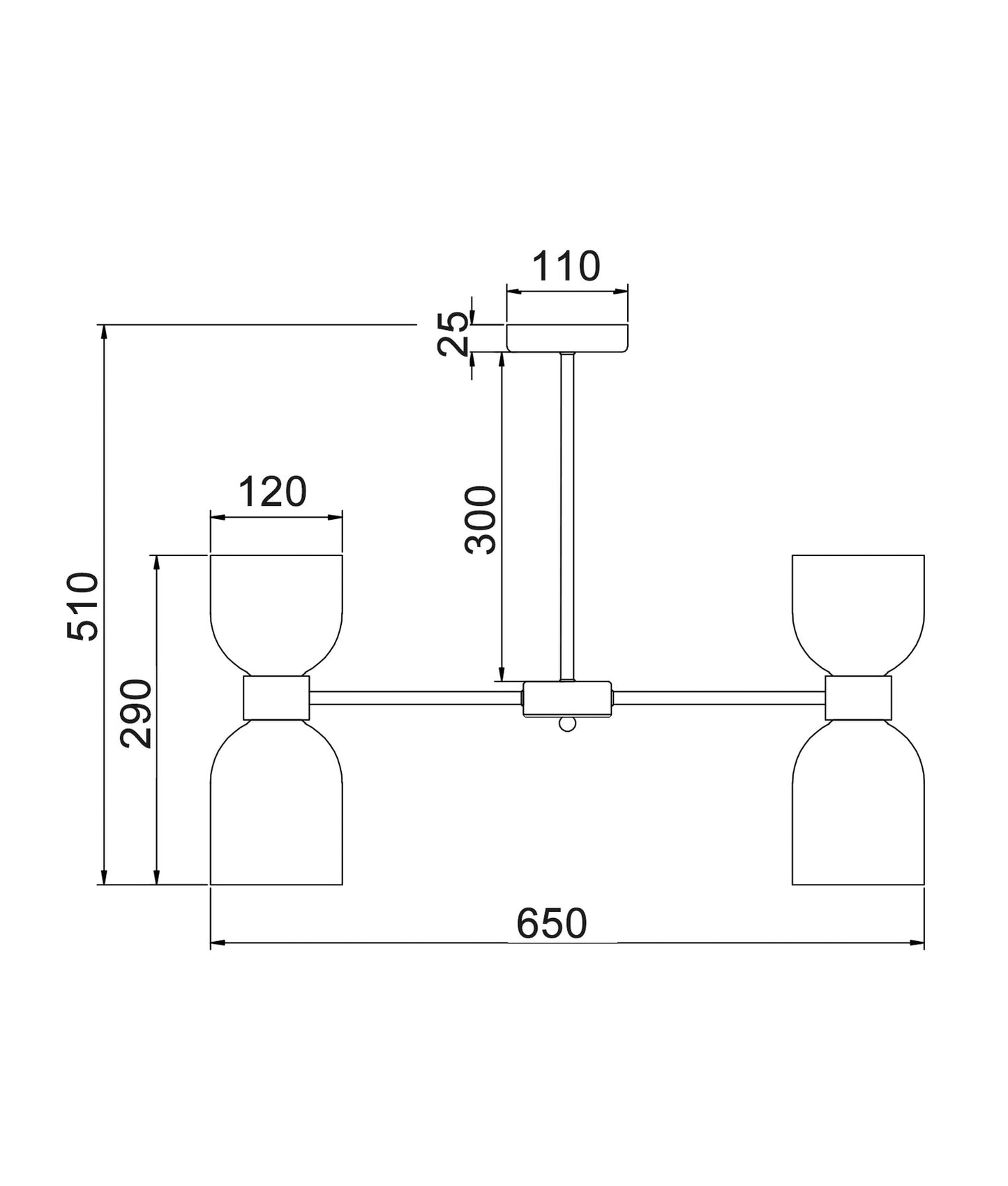 Smokey Black Ellipse x12 Round Base Pendant Lights