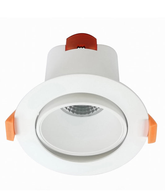 LED Tri-CCT Dimmable Gimbal Low Glare Recessed Downlights IP20 - White