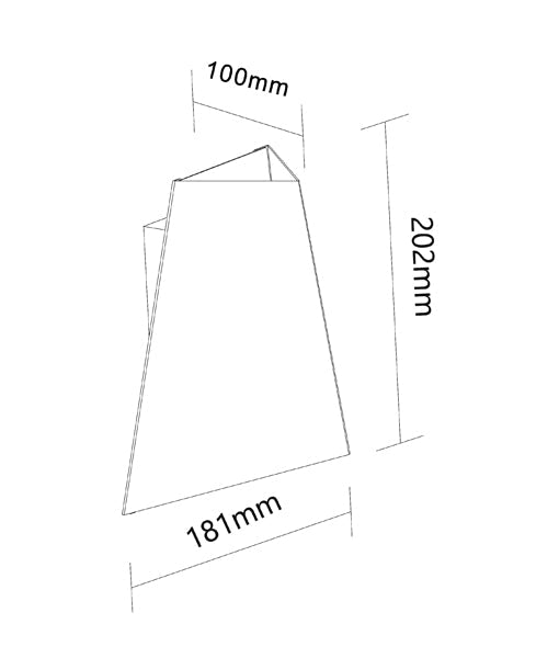 Interior Sand White Angled LED Up/Down Wall Light