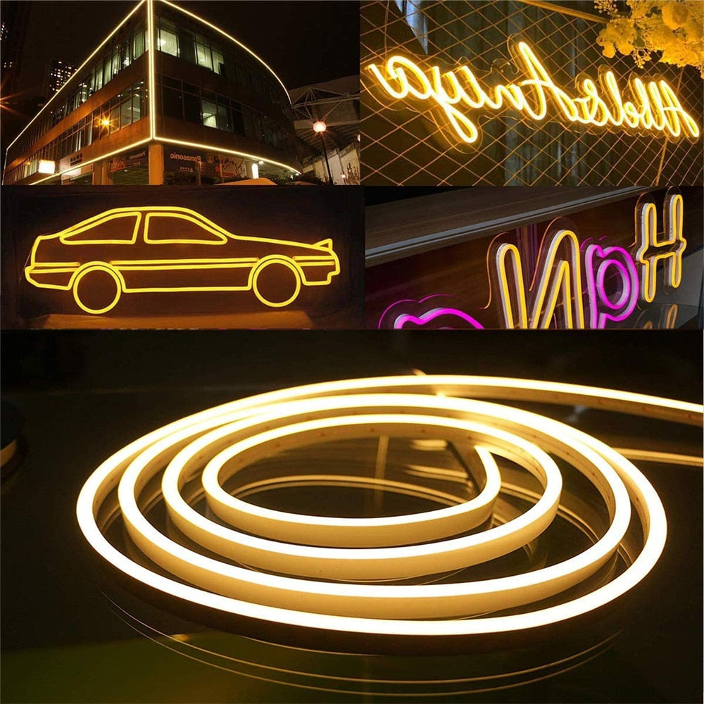 12V Waterproof IP67 120LED/m Neon LED Strip - Green