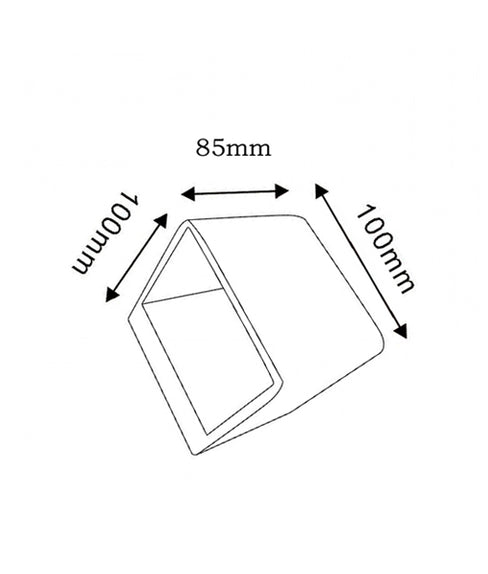 LED Interior Matte White Cube Up/Down Wall Light