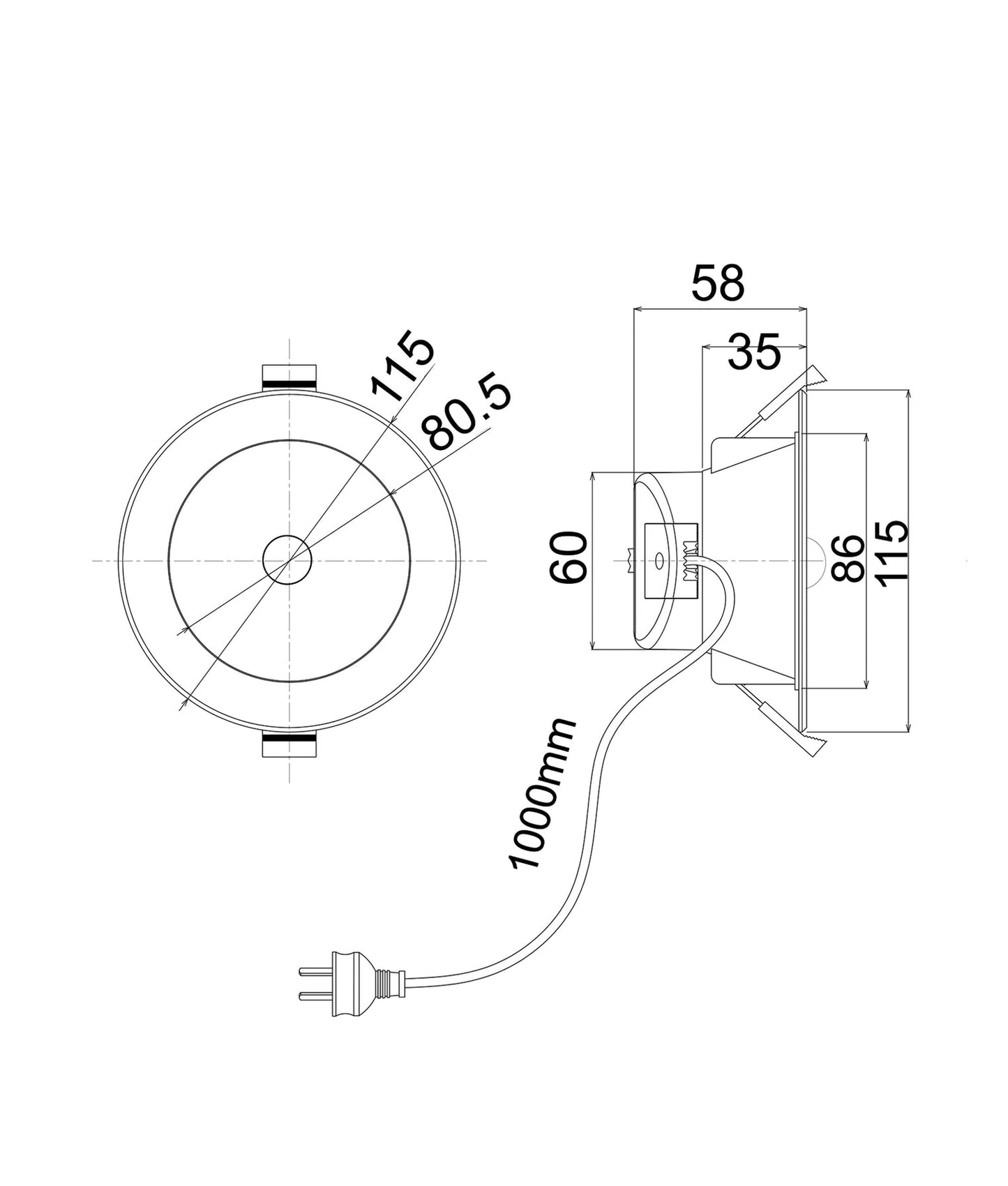 LED Tri-CCT Motion Sensor Recessed Downlight IP44
