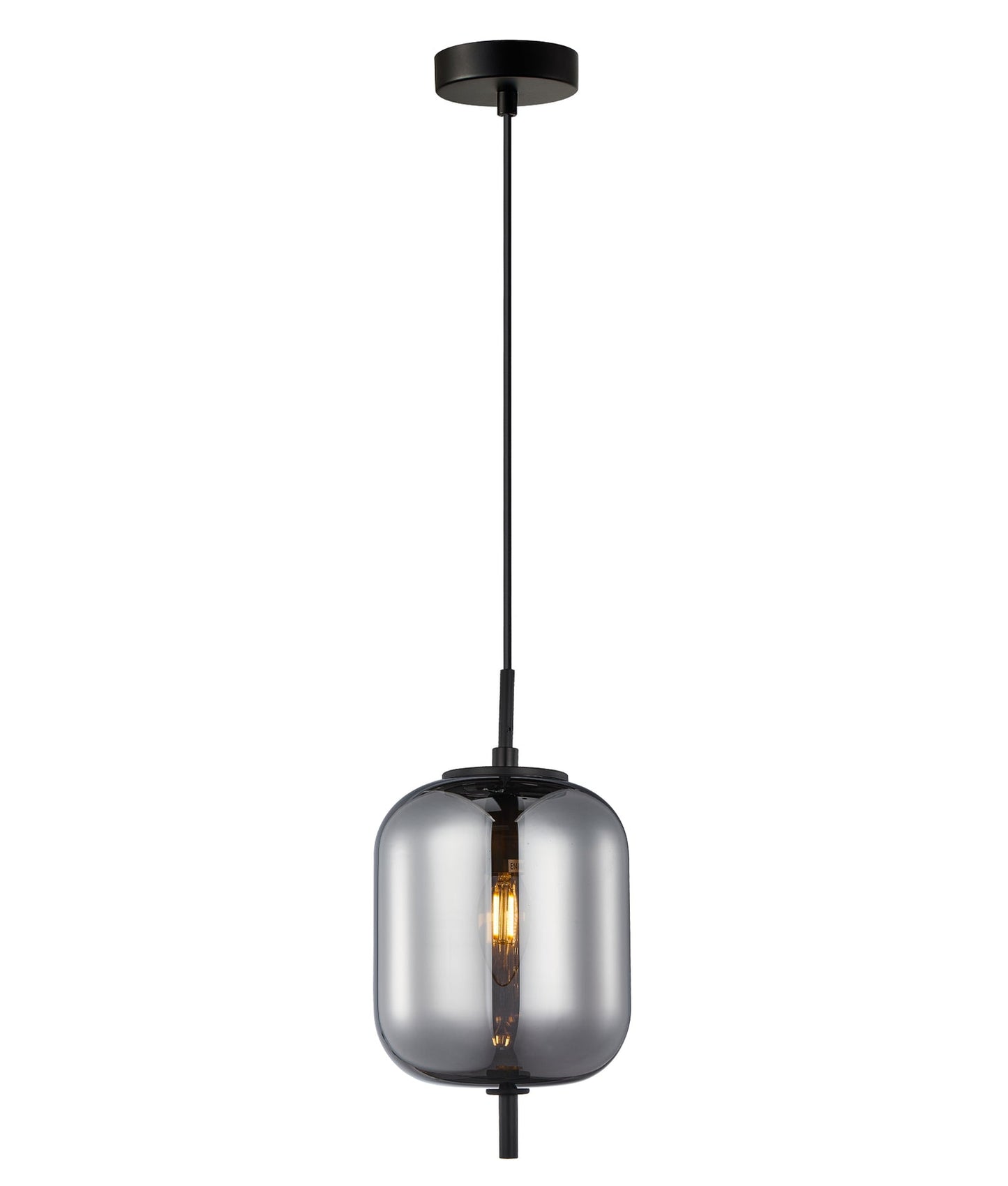 Smokey Black Mirror Finish Jar Pendant Lights