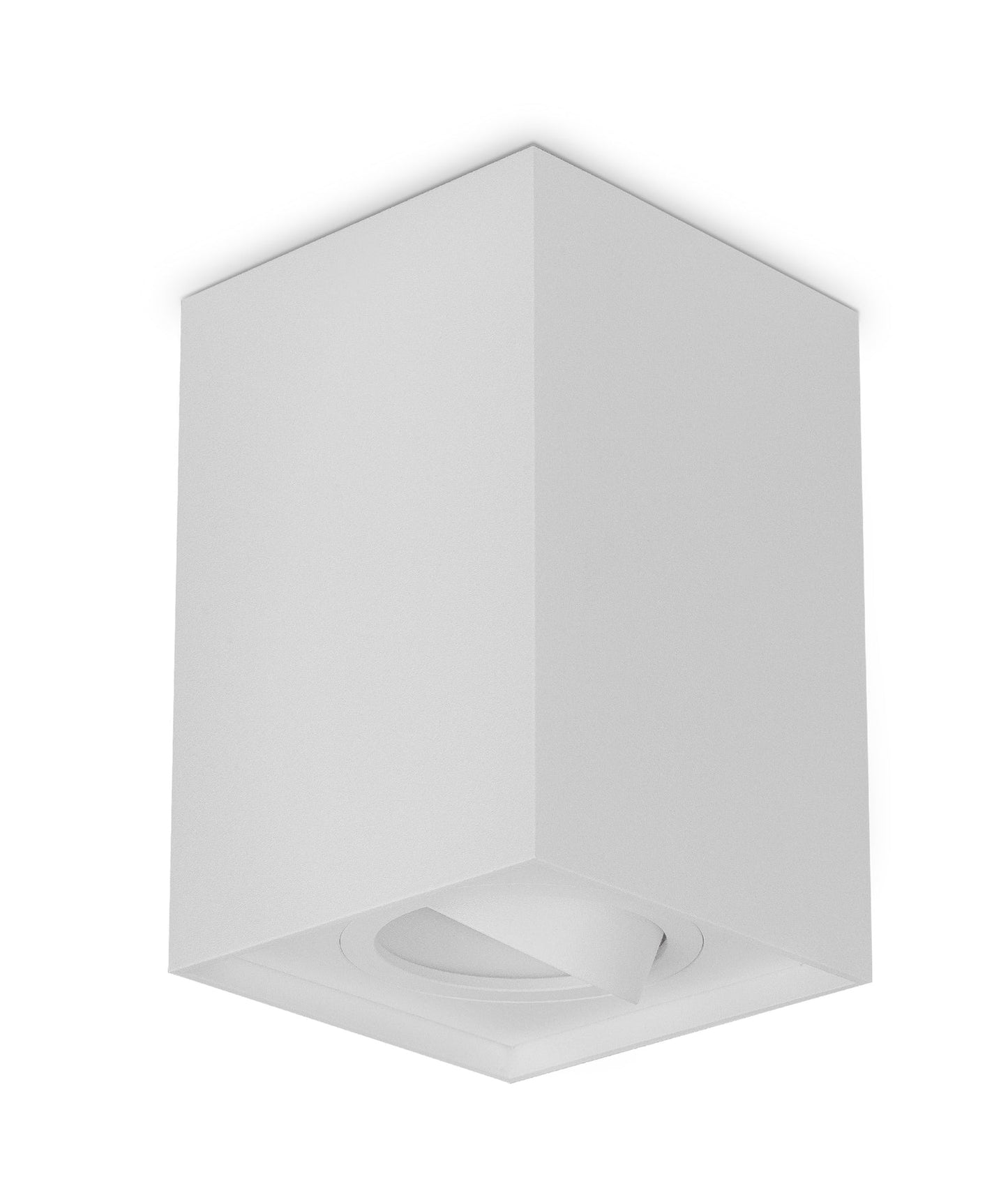 GU10 Square Gimbal Surface Mounted Ceiling Downlights - White