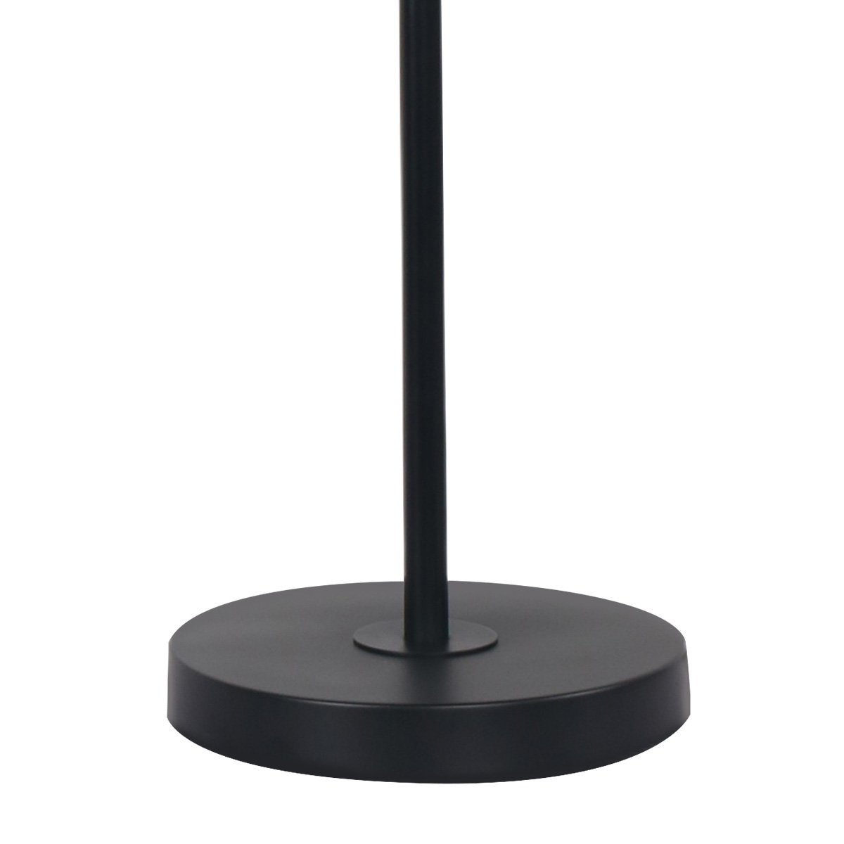 Adjustable Black Metal Desk Lamp with White Fabric Shade