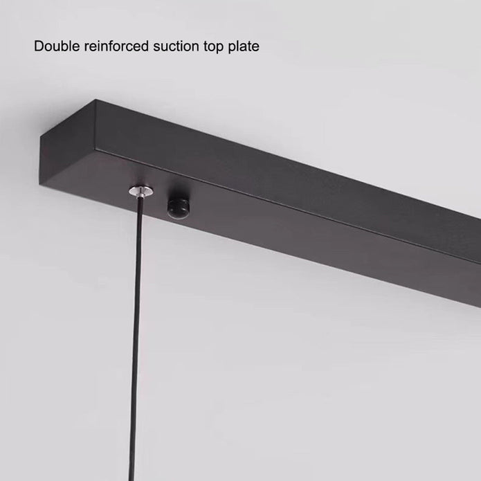 Modern Minimalist Trapezoid Pendant Light Adjustable LED Bar Light - White