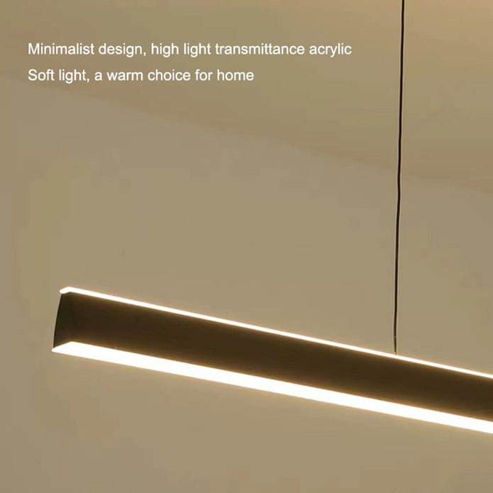 Modern Minimalist Trapezoid Pendant Light Adjustable LED Bar Light - White