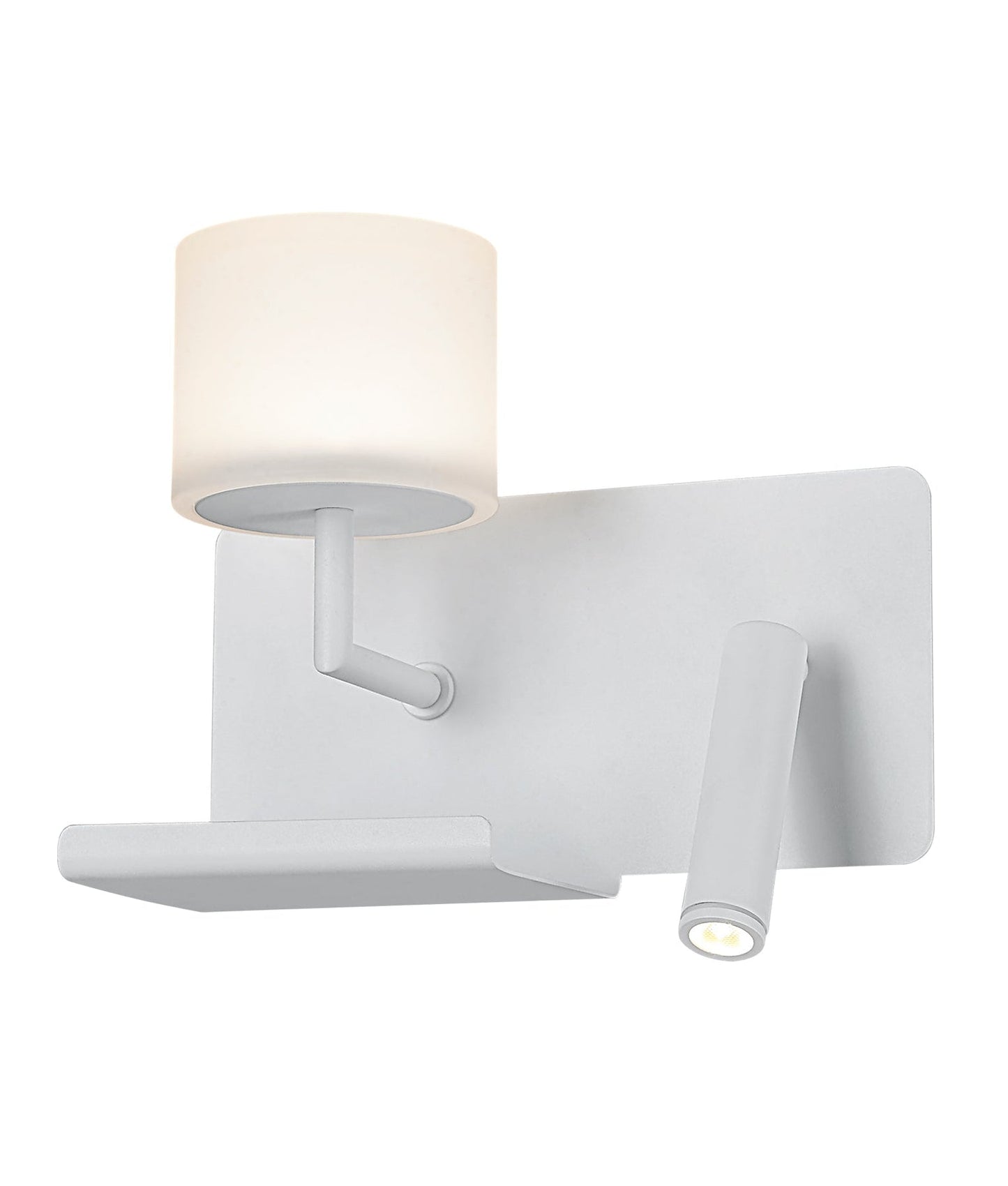 Frosted Glass Deco Wall Light & Reading Light (with USB charger)