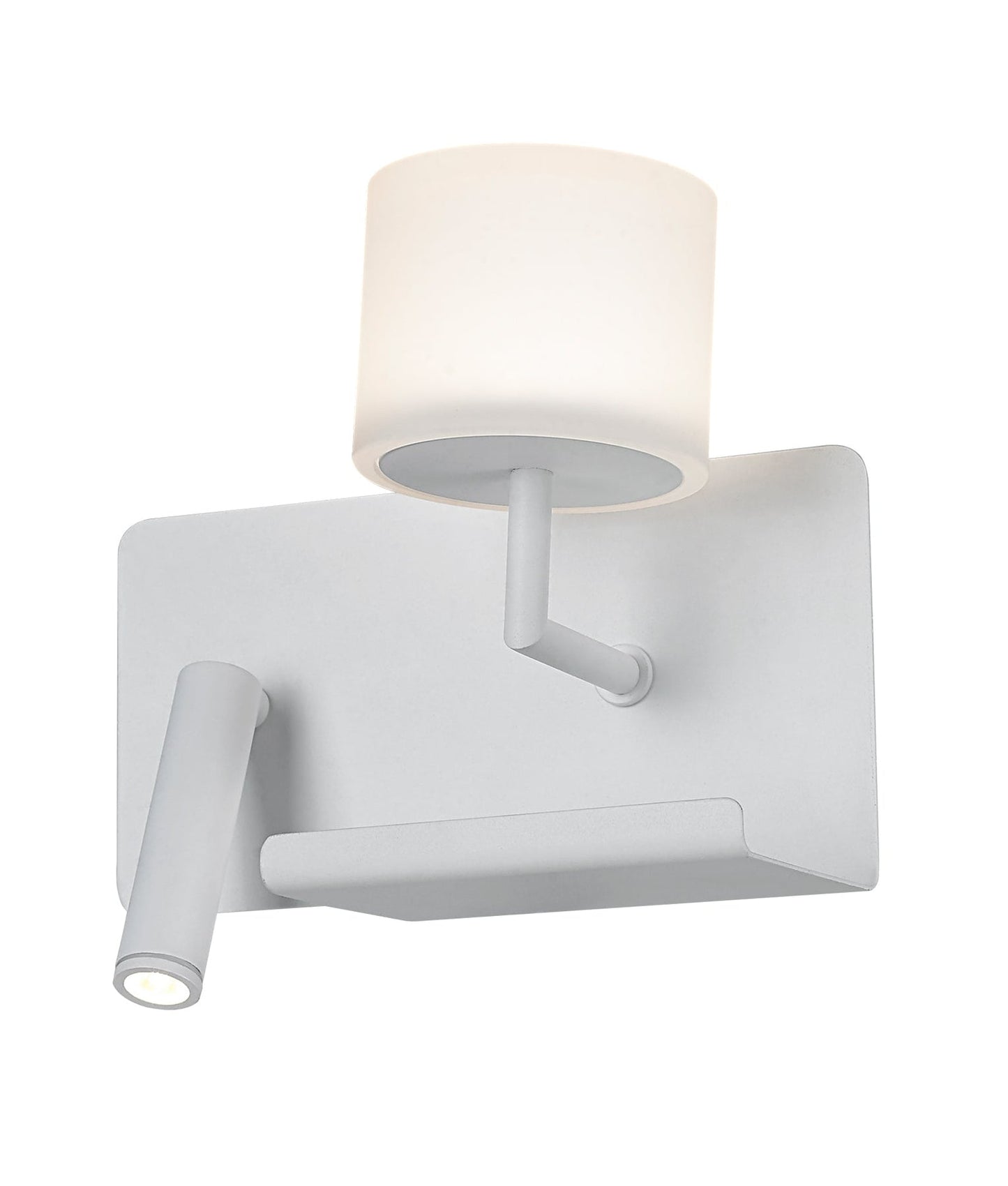 Frosted Glass Deco Wall Light & Reading Light (with USB charger)
