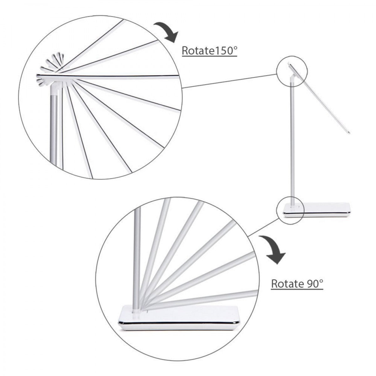 Dimmable LED Desk Lamp with Wireless Charging Pad and Touch Controls