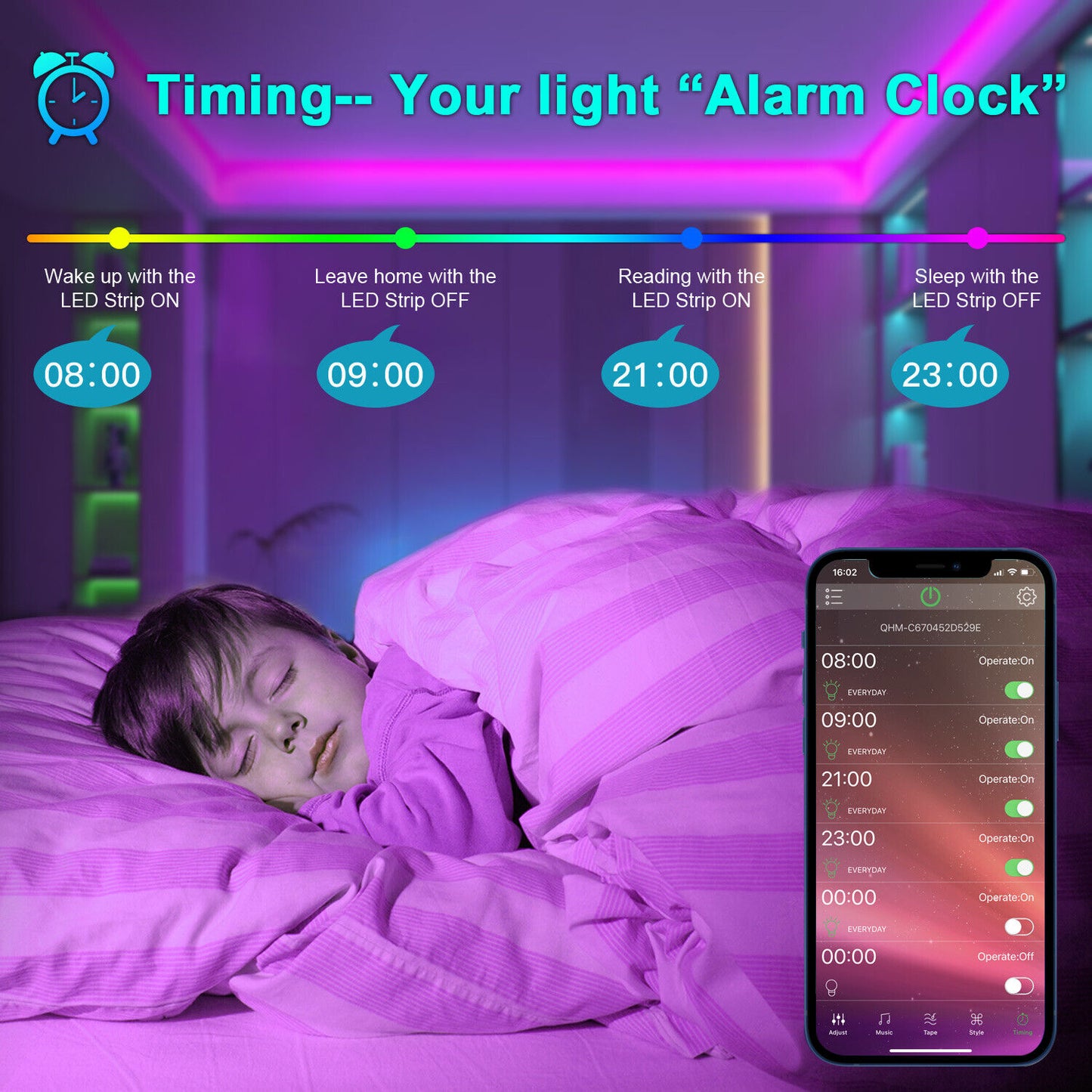 RGB LED Strip Light - Dual Control