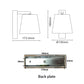 LED Wall White 1 Switch Clear PS Shade Wall Lights