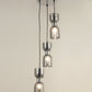 Smokey Black Ellipse Multiple Round Base Pendant Lights