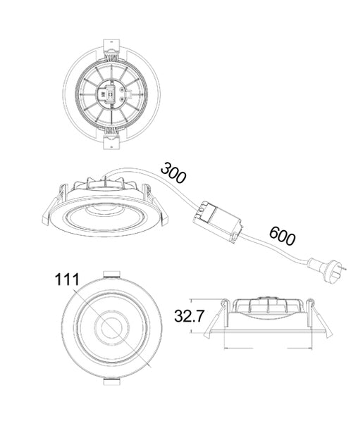 LED Gimbal Dimmable Tri-CCT Recessed Downlight