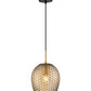 Wine Glass Shape Dimpled Pendant Lights - Amber