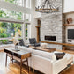 Interior Candelabra Oak Wood Pendant Light - Black