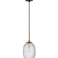 Glass Segmented with Brass Highlight Enclosed Pendant Lights
