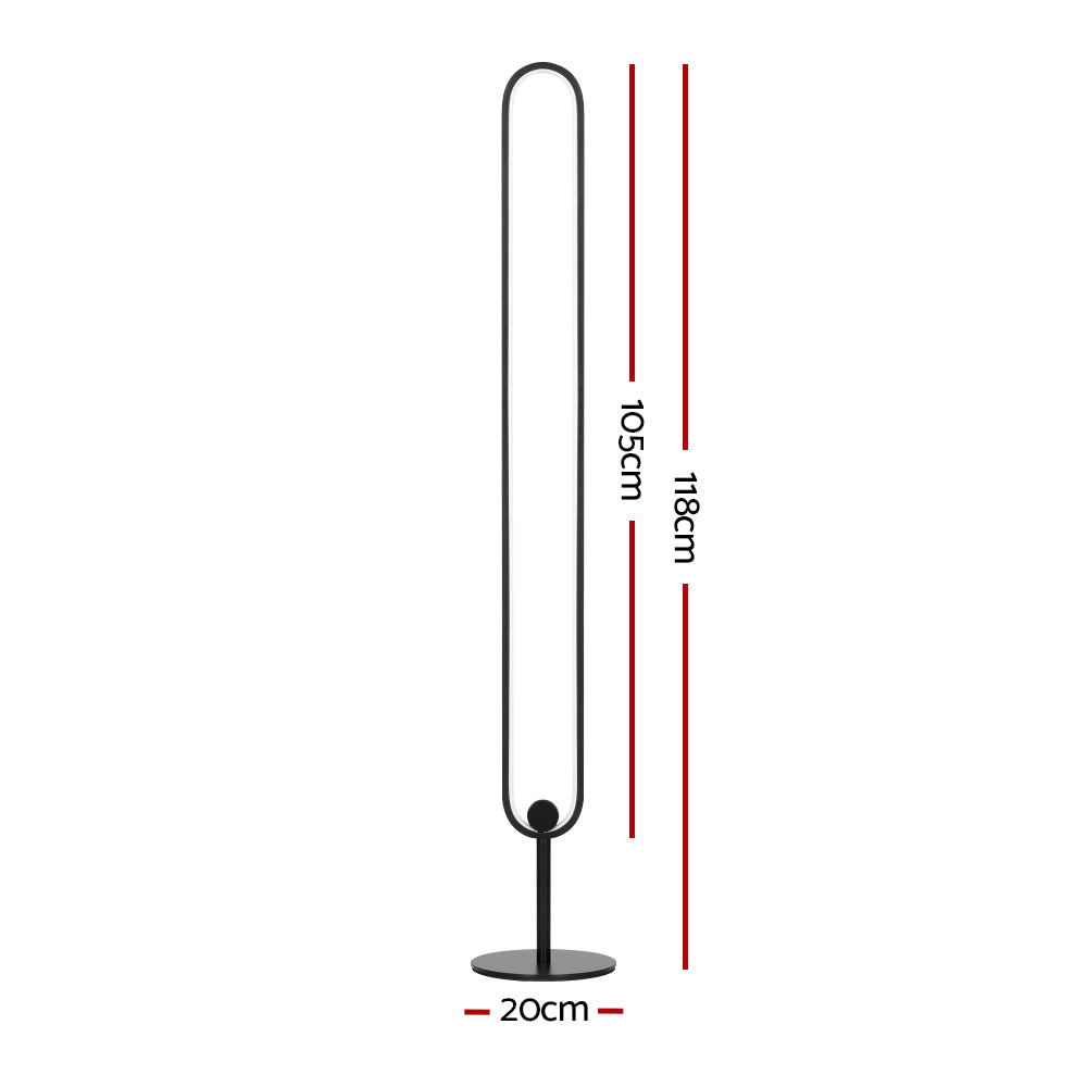 Spectrum Arc RGB LED Corner Floor Lamp - 118cm with Remote Control