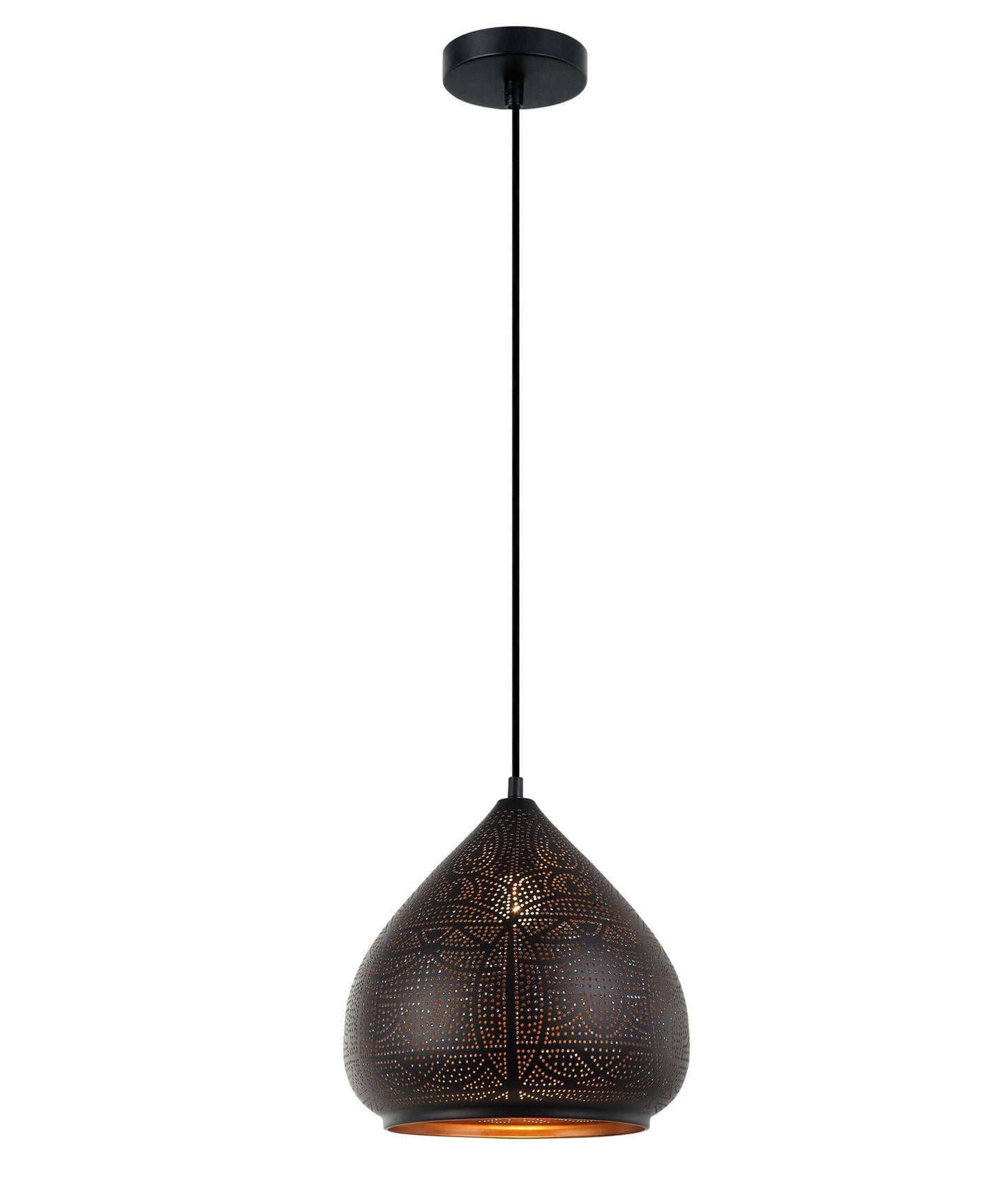 Bohemian Ellipse Shape Pendant Light - Black