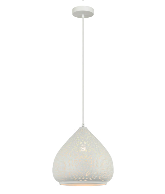 Bohemian Ellipse Shape Pendant Light - White