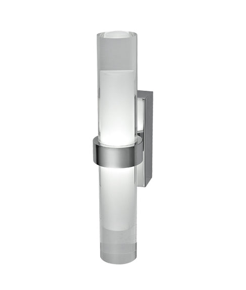 LED Interior Satin Chrome Tubular Up/Down Wall Light