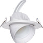Recessed Trunk Gimble Ceiling Adjustable Tri-Colour LED Downlight - White
