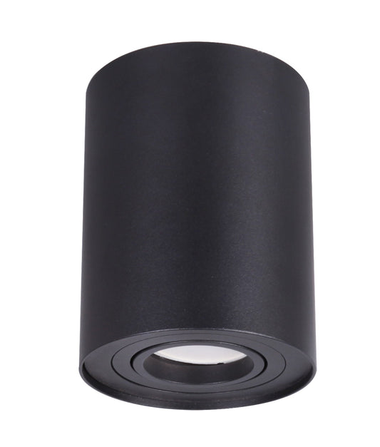 GU10 Round Gimbal Surface Mounted Ceiling Downlight - Black