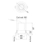 LED Recessed Spot Downlight Retractable Dimmable Tri-CCT IP20