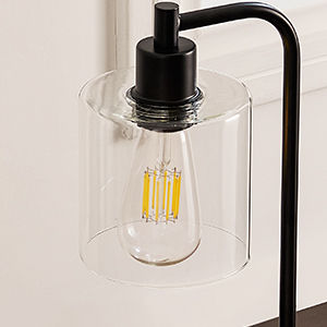 Industrial Table Lamps with Dual USB Ports for Bedside or Desk (2x Pack)