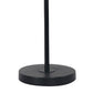Adjustable Black Metal Desk Lamp with White Fabric Shade