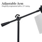 Adjustable Black Metal Desk Lamp with White Fabric Shade