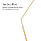 Contemporary Copper Arc Floor Lamp with Tapered Empire Shade