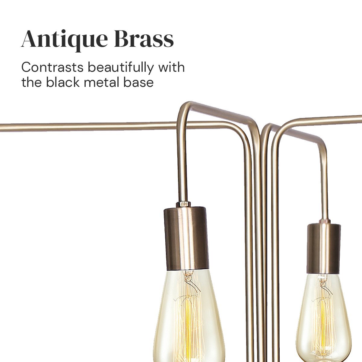 Quad Edison Bulb Floor Lamp - Contemporary Industrial Style with Four Adjustable Arms