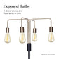 Quad Edison Bulb Floor Lamp - Contemporary Industrial Style with Four Adjustable Arms