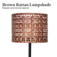 Woven Wood Desk Lamp with Black Marble Base