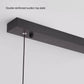 Modern Minimalist Trapezoid Pendant Light Adjustable LED Bar Light - Black