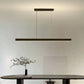 Modern Minimalist Trapezoid Pendant Light Adjustable LED Bar Light - Black