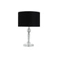 Acrylic Table Lamp with Black Drum Shade