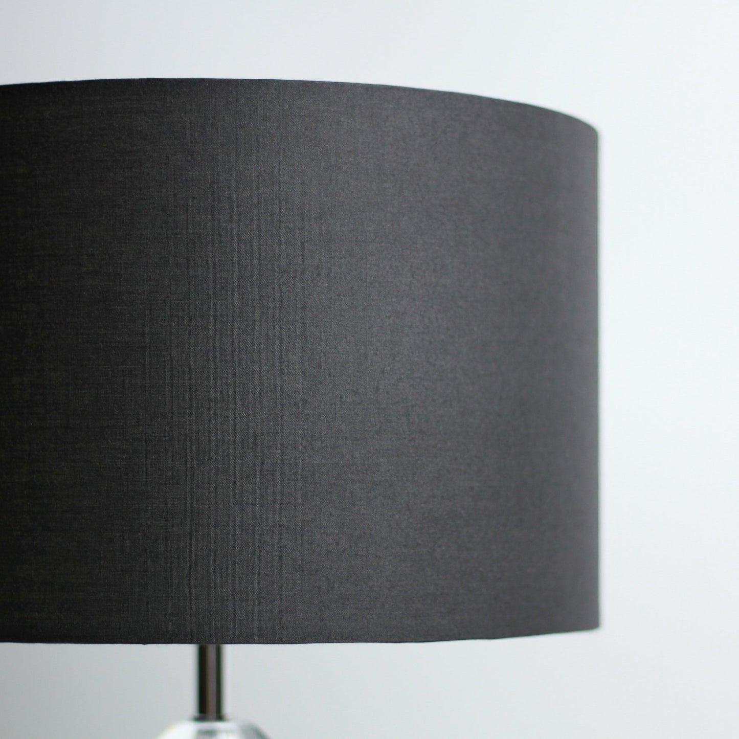 Acrylic Table Lamp with Black Drum Shade