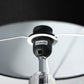 Acrylic Table Lamp with Black Drum Shade