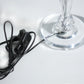 Acrylic Table Lamp with Black Drum Shade
