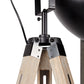 Vintage Industrial Tripod Floor Lamp with Adjustable Wood Frame