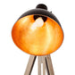 Vintage Industrial Tripod Floor Lamp with Adjustable Wood Frame