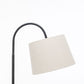 Tripod Table Lamp with Shelf, USB Charger, and Fabric Shade - Black